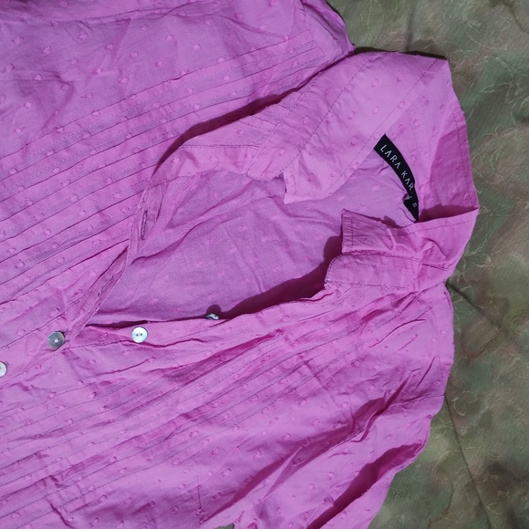 🌴 pre-owned Lara Karen pink tunic top - size small - Picture 6 of 16